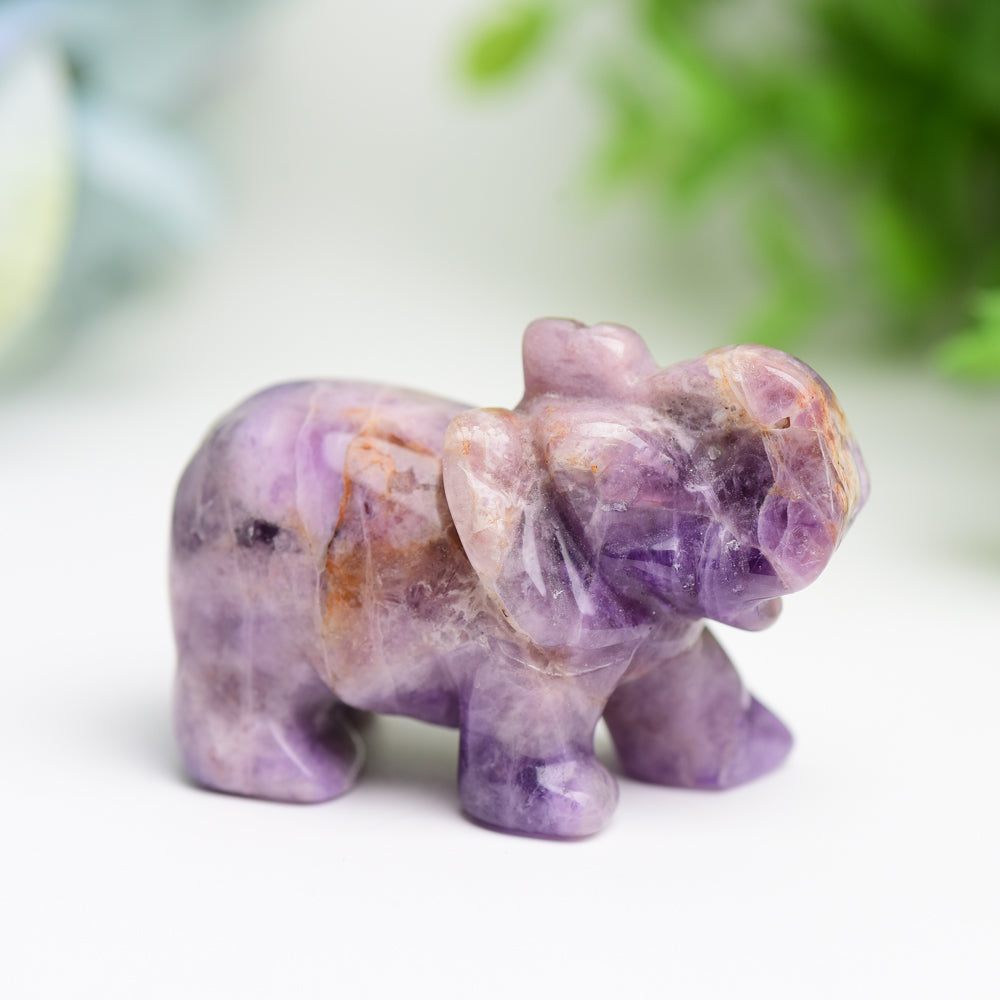 2.0" Mixed Crystal Elephant Animal Crystal Carving Bulk Best Crystal Wholesalers