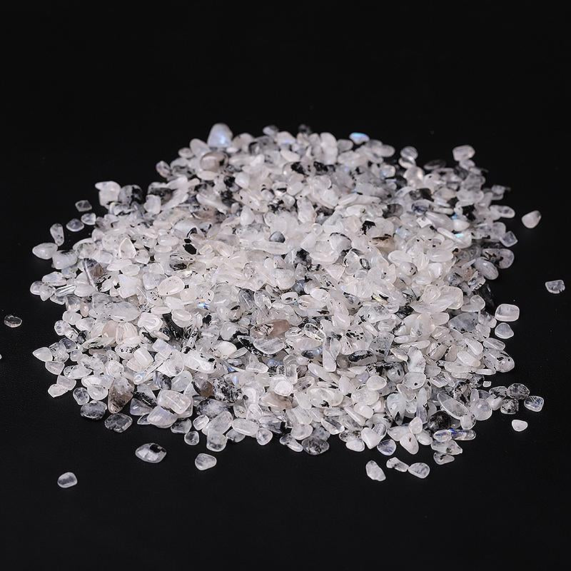 0.1kg Different Size Natural Moonstone Chips Crystal Chips for Decoration Best Crystal Wholesalers