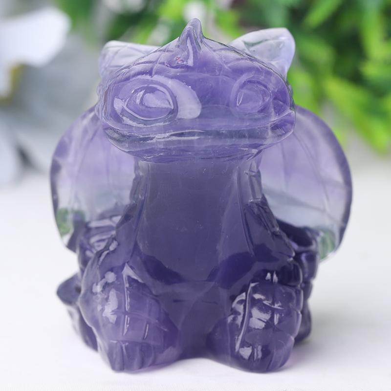 2.5" Fluorite Toothless Crystal Carvings Cartoon Bulk Best Crystal Wholesalers