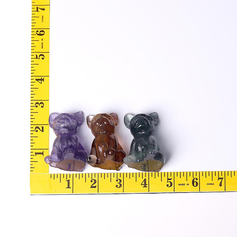 2.5" Wholesale High Quality Fluorite French Bulldog Carving Crystal Dog For Home Decor Animal Bulk Best Crystal Wholesalers