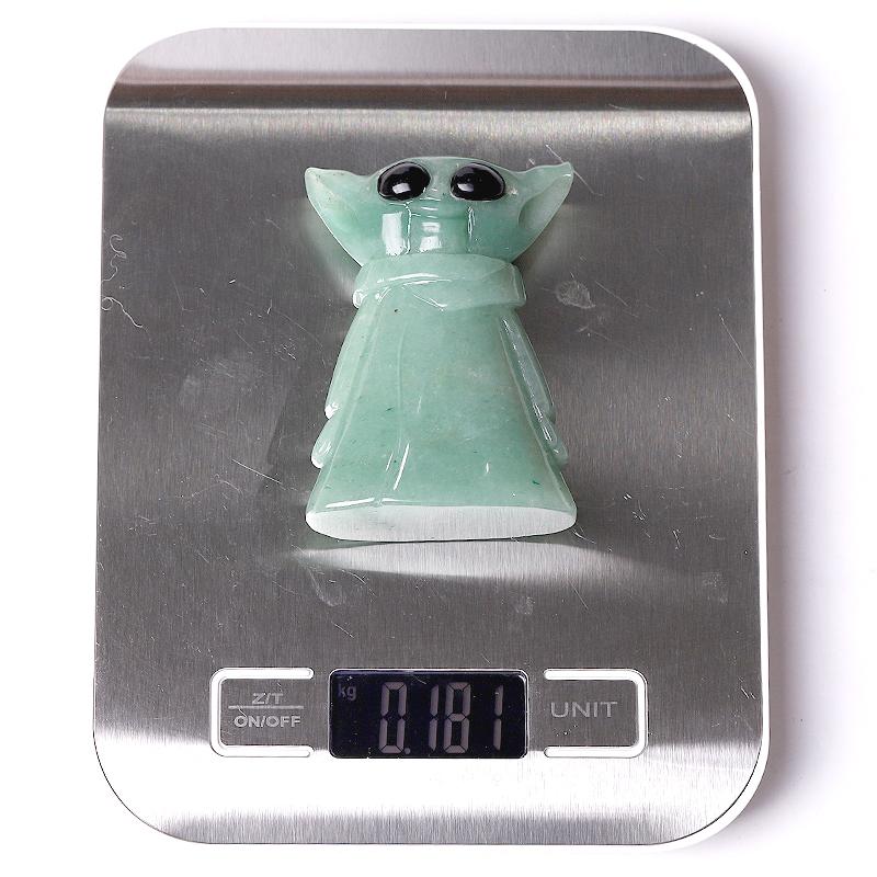 3" Green Aventurine Baby Yoda Master Crystal Carvings Cartoon Bulk Best Crystal Wholesalers