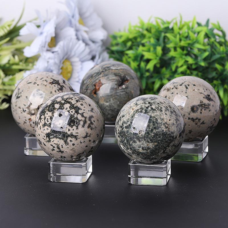 1.5"-4.0" Ocean Jasper Sphere Best Crystal Wholesalers