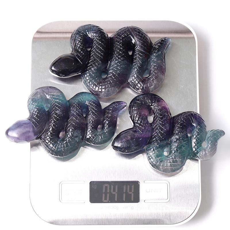 4" Fluorite Snake Crystal Carvings Animal Bulk Best Crystal Wholesalers