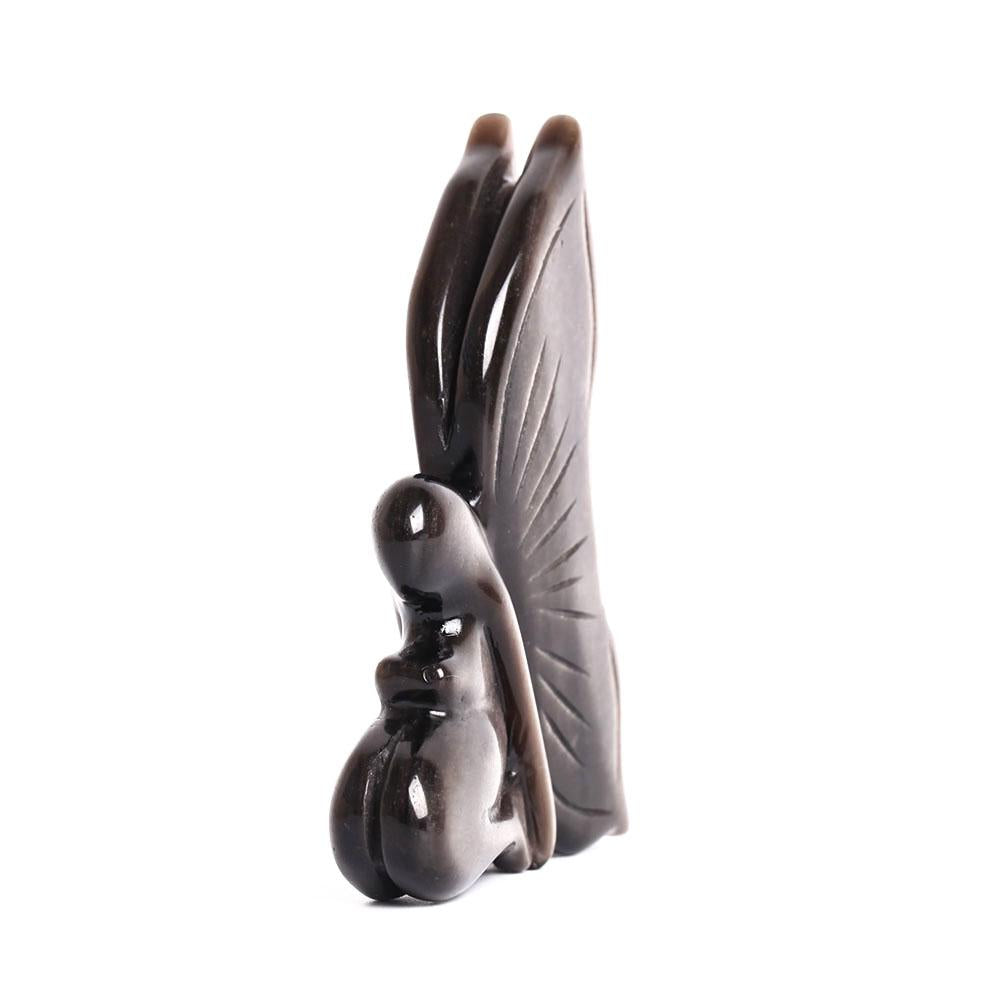 Silver Obsidian Butterfly Carvings Decor Best Crystal Wholesalers