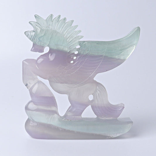 4.5" Fluorite Pegasus Crystal Carvings Animal Bulk Best Crystal Wholesalers