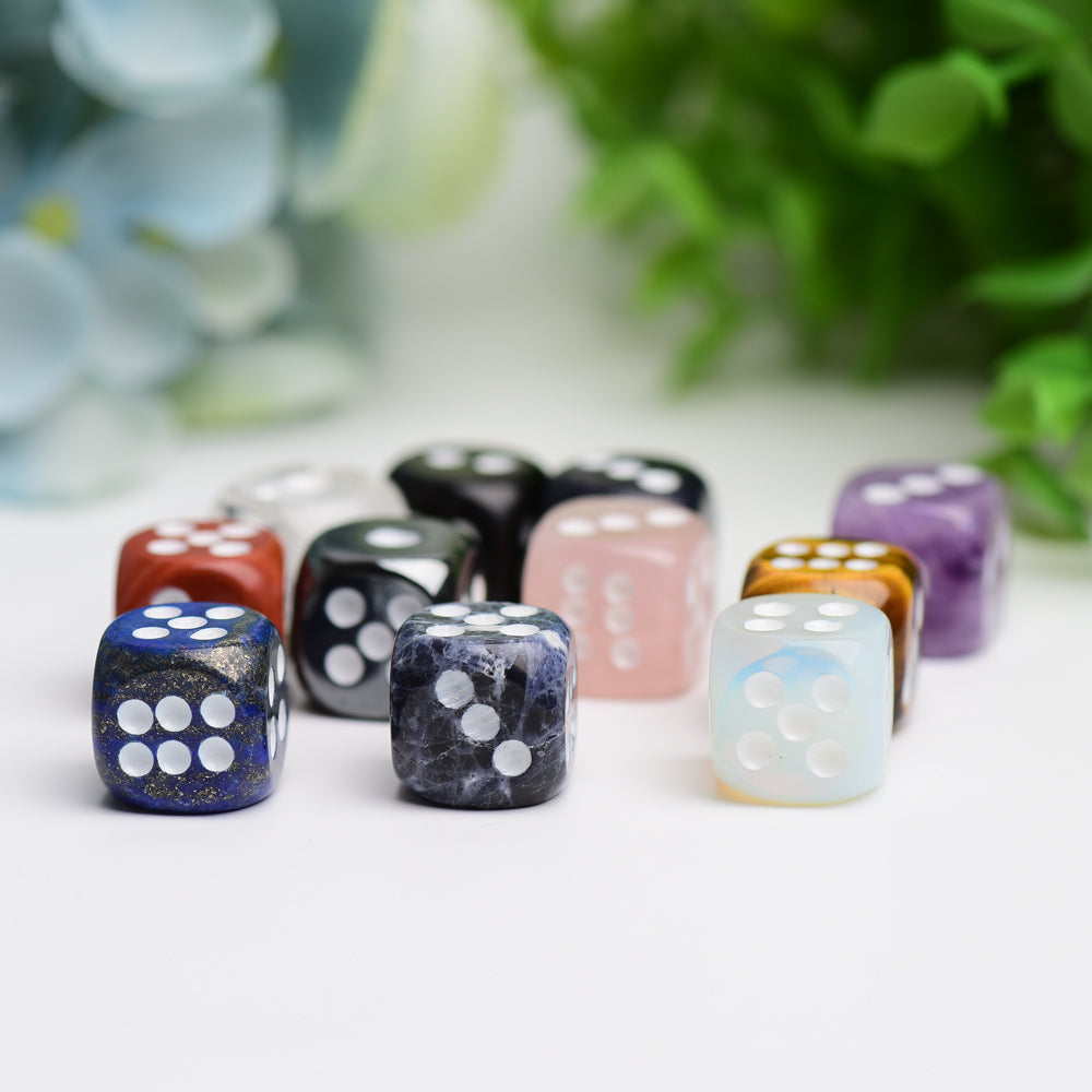 0.5" MiniMixed Crytsal Dice Crystal Carving Bulk Best Crystal Wholesalers