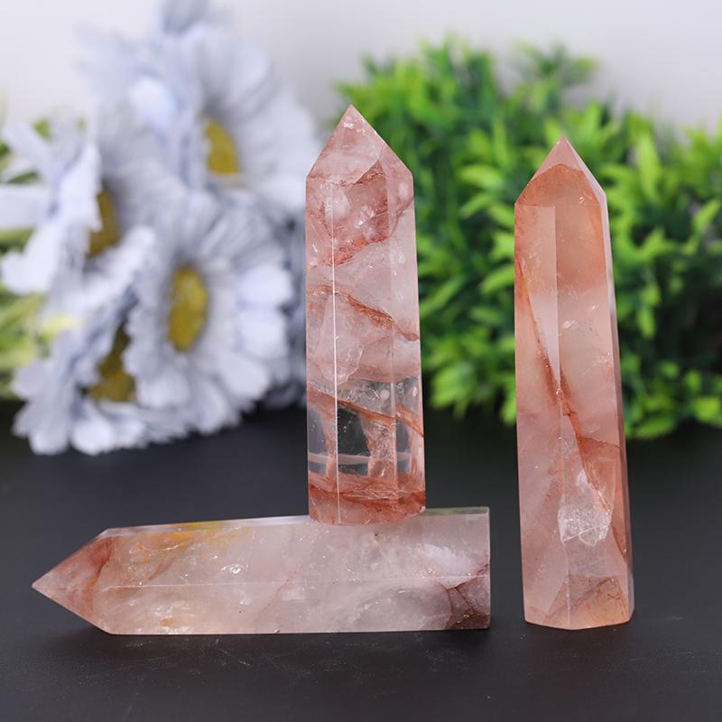 Natural High Quality Fire Quartz Towers Points Bulk Healing Crystal