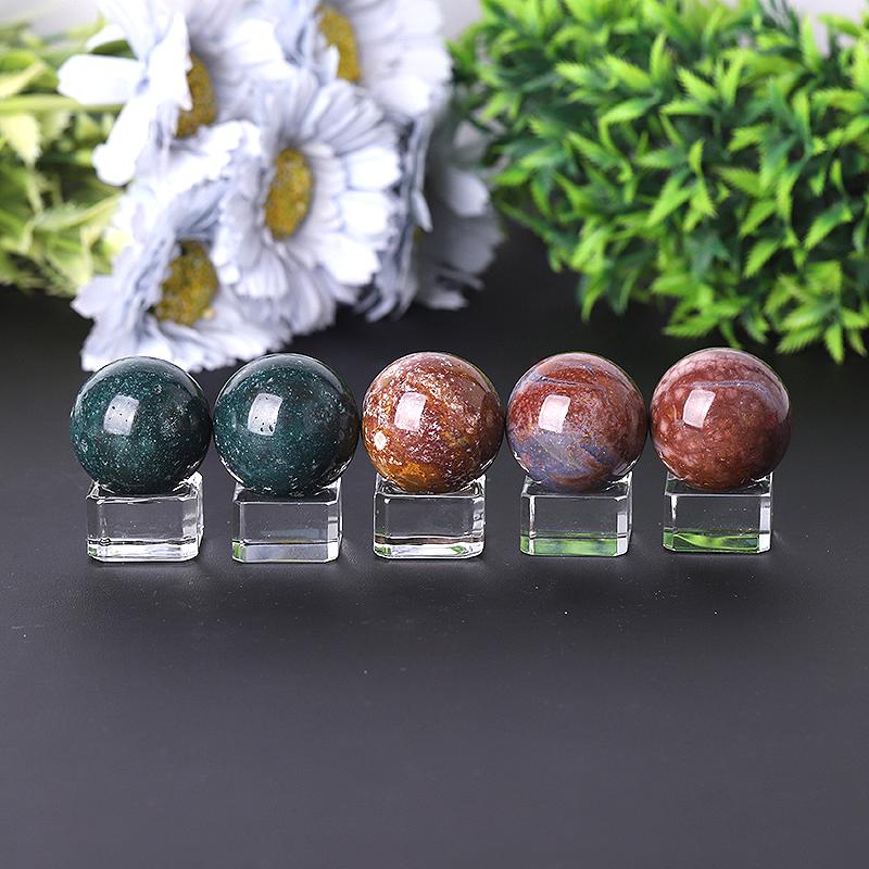 2.0"-4.0" Ocean Jasper Sphere Best Crystal Wholesalers