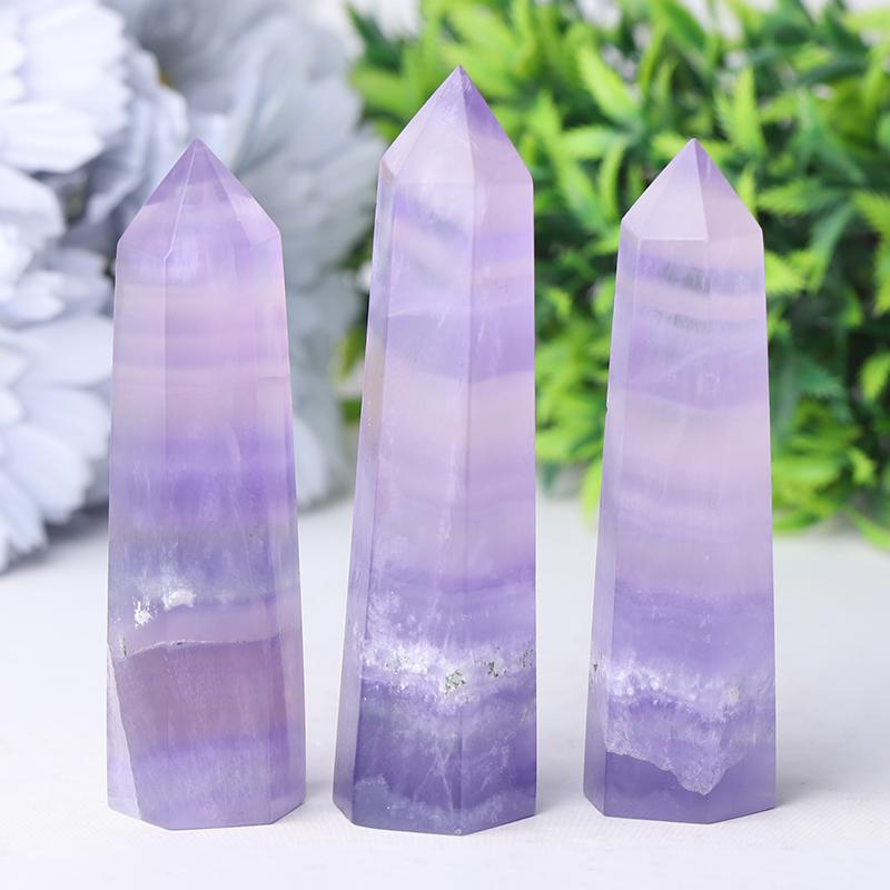 2.4"-4.5" Flourite Crystal Towers Points Bulk Best Crystal Wholesalers