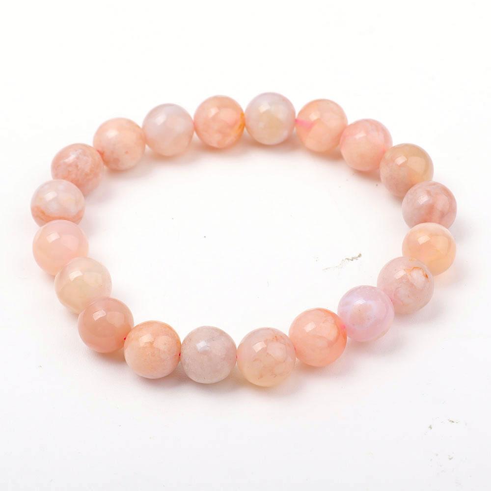 9.5mm Flower Agate Bracelet Best Crystal Wholesalers