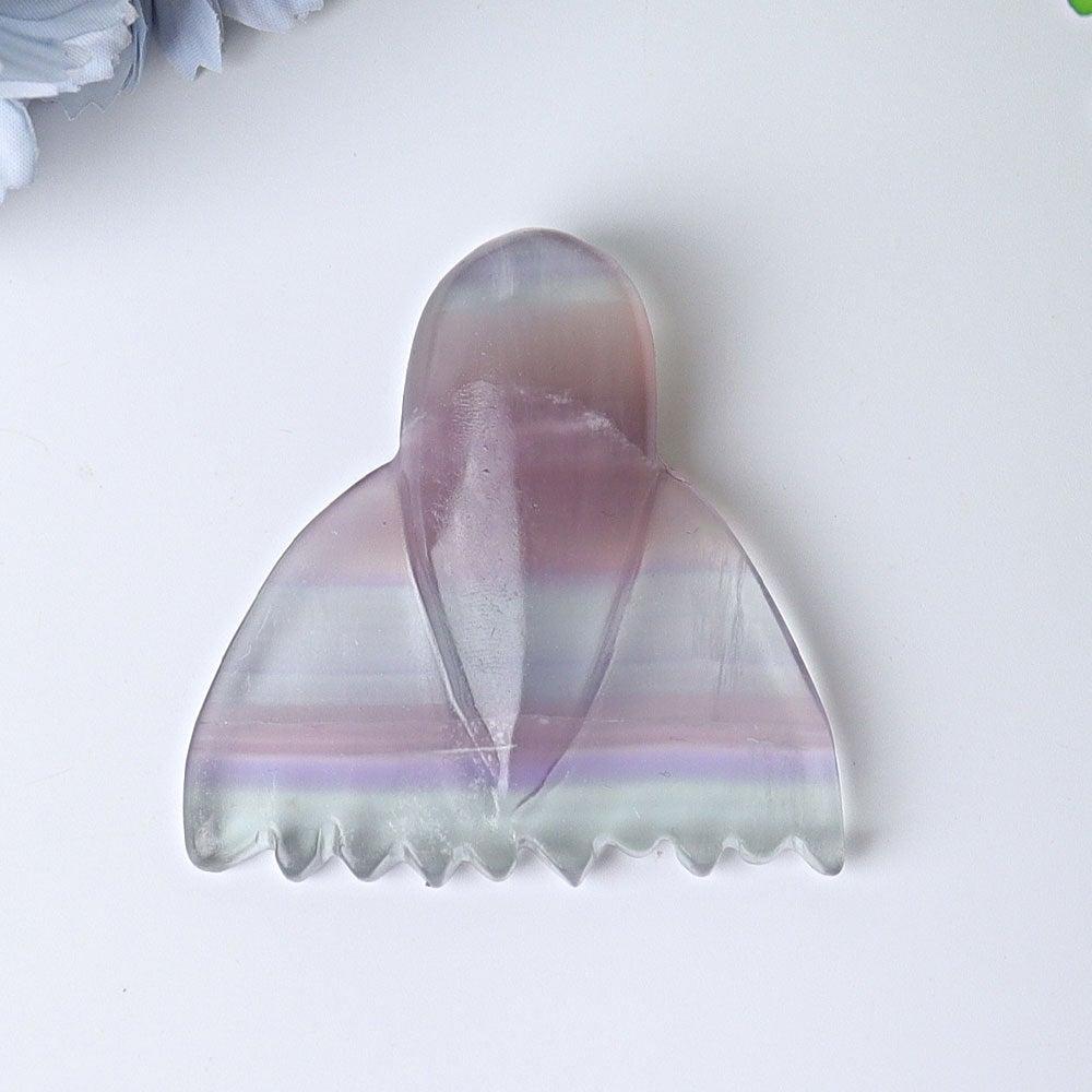 2.2" Fish Mermaid Tail Crystal Carvings Animal Bulk Best Crystal Wholesalers Yellow Calcite Fluorite Green Aventurine Purple Mica