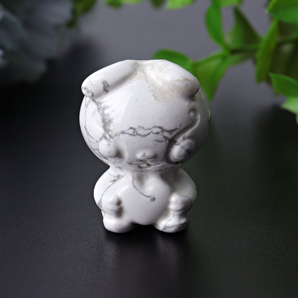 1.5" Howlite Animal Mini Crystal Carvings Best Crystal Wholesalers