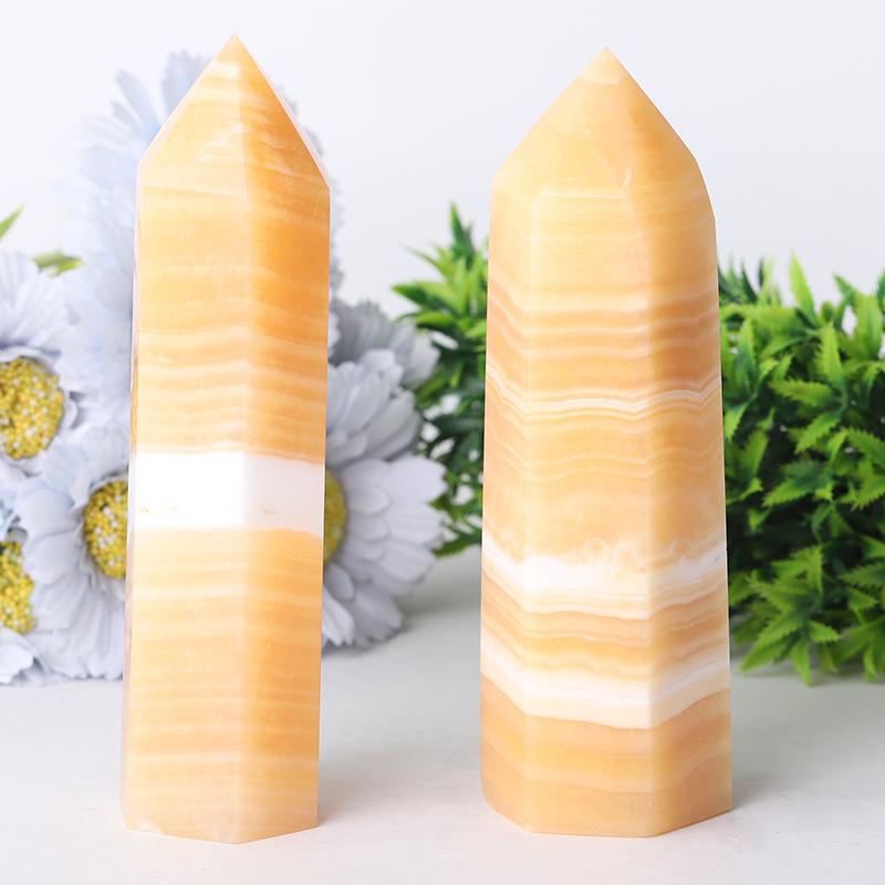 6.5-8'' Honey Calcite Towers Points Bulk Best Crystal Wholesalers