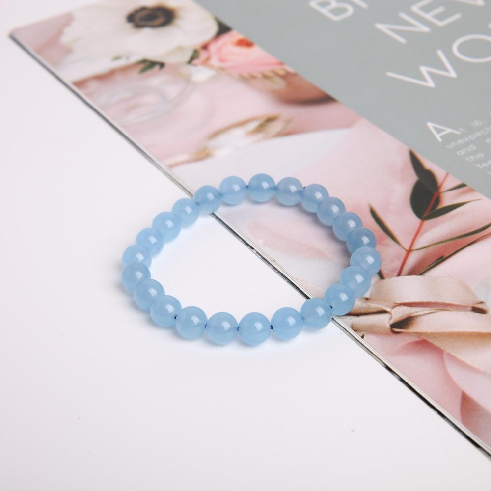 8mm Blue Chalcedony Crystal Bracelet Best Crystal Wholesalers