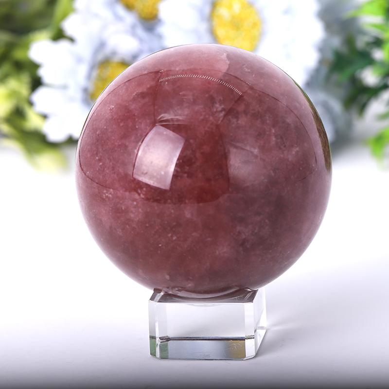 2.0"-4.5" Strawberry Quartz Sphere Best Crystal Wholesalers