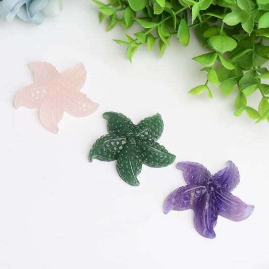 2.0" Sea Star Crystal Carving Animals Bulk Best Crystal Wholesalers