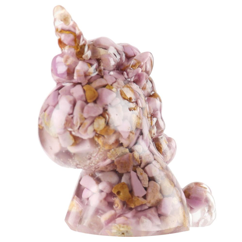 Crystal Chips Unicorn Resin Figurines Ornament for Home Decor