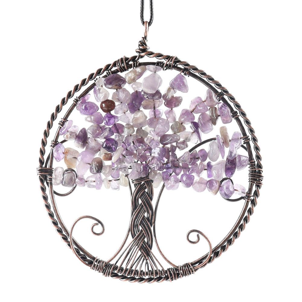 Healing Crystal Jewelry Tree of Life Wire Wrapped Pendant Best Crystal Wholesalers