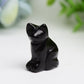 1.5" Mini Mixed Crystal Cat Animal Crystal Carving Bulk Best Crystal Wholesalers