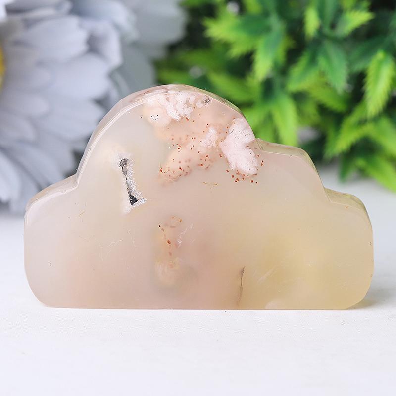 2.65" Flower Agate Cloud Crystal Carvings Plants Bulk Best Crystal Wholesalers