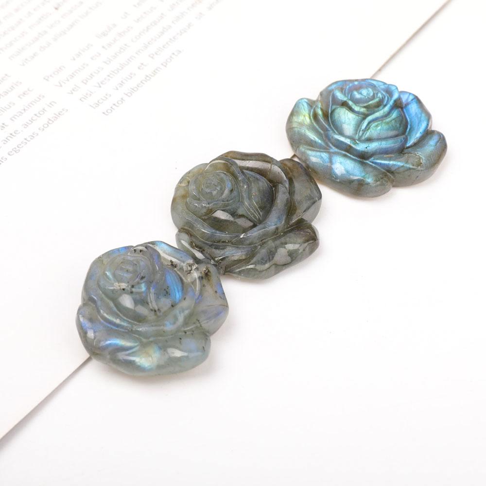 Labradorite Rose Flower Carvings Plants Bulk Best Crystal Wholesalers