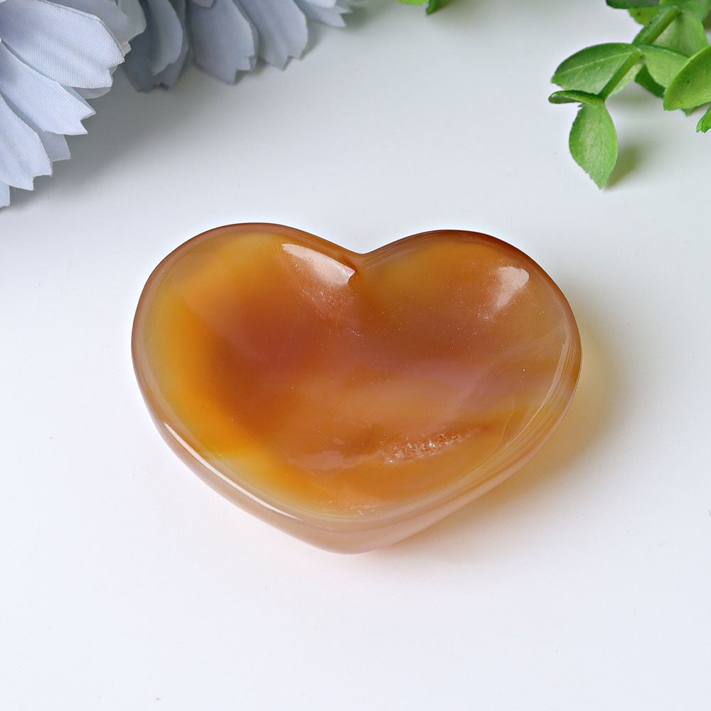 2.1" Agate Heart Shape Bowls Crystal Carvings Best Crystal Wholesalers