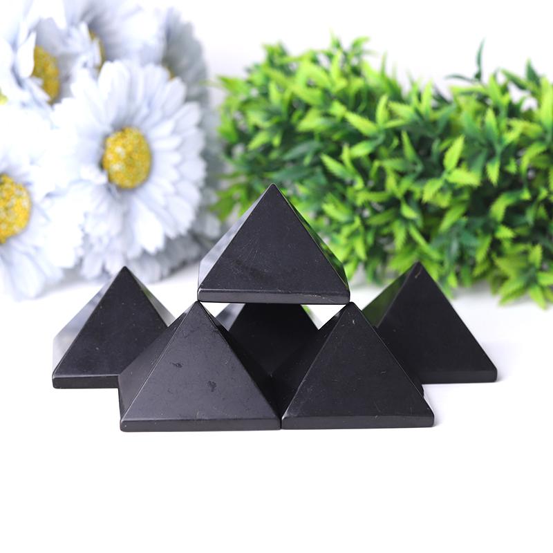 1.5"- 2.0" Shungite Pyramid Carvings