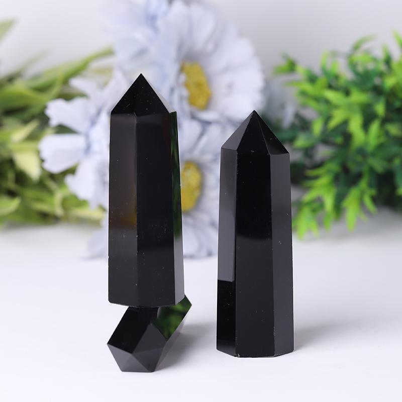 Black Obsidian Towers Points Bulk Polished Healing Tower Best Crystal Wholesalers