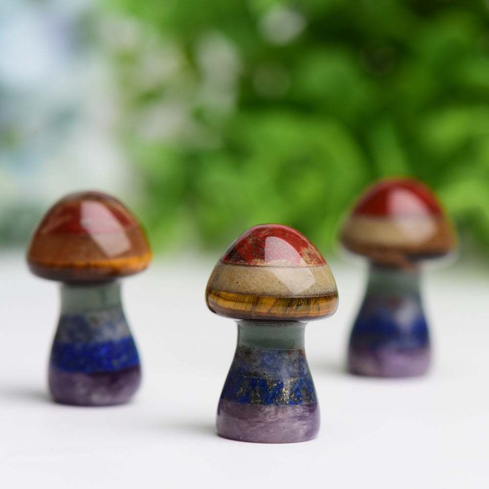 1.3" Chakra Mushroom Mini Crystal Carving Plants Bulk Best Crystal Wholesalers