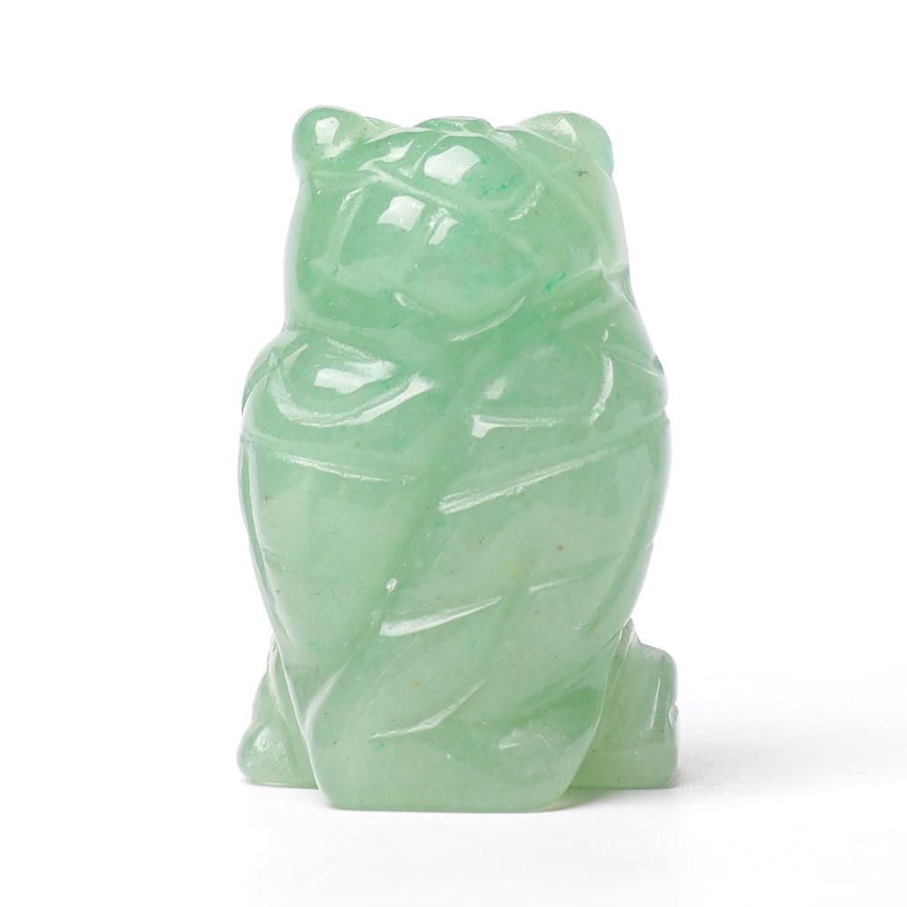 2.0" Aventurine Owl Figurine Crystal Carvings Animal BulkBest Crystal Wholesalers