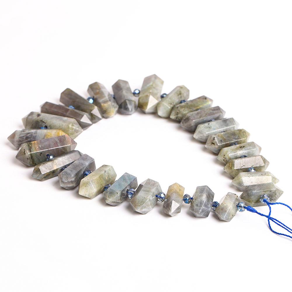 Labradorite Crystal Point Chain String for DIY Best Crystal Wholesalers