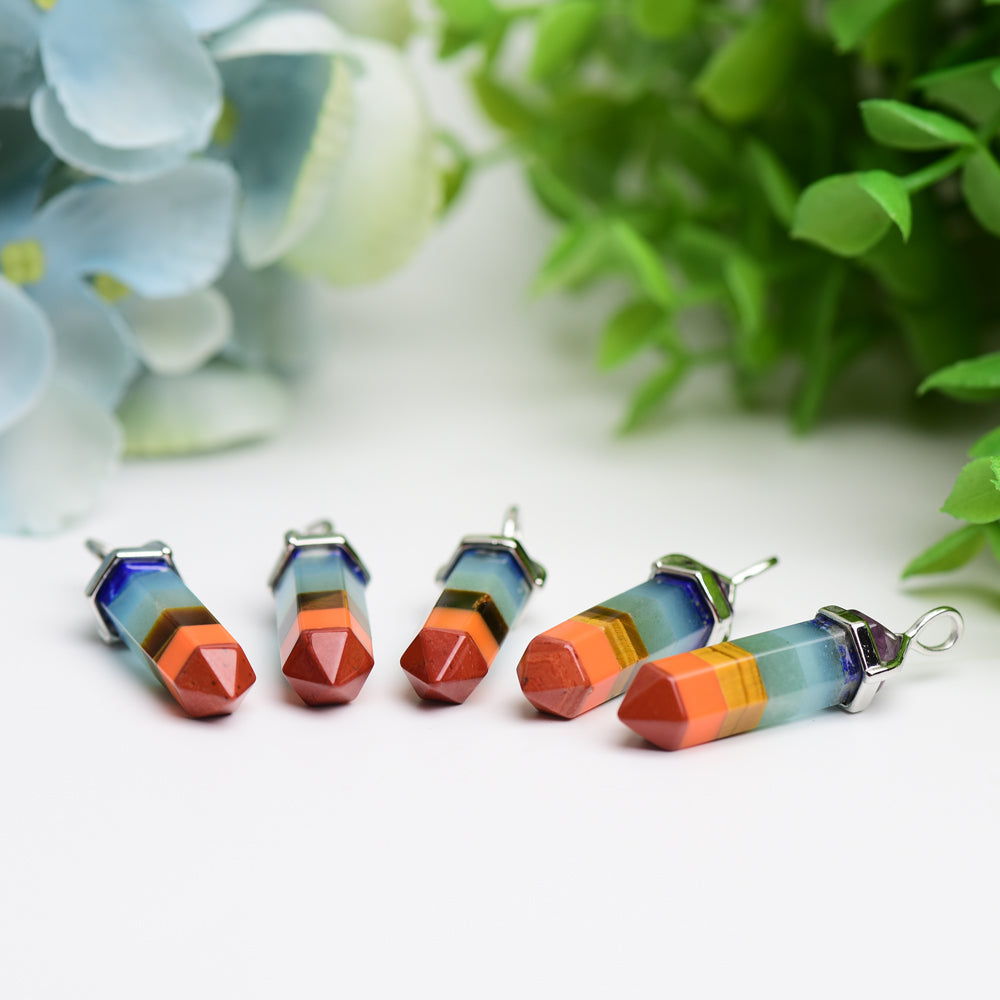 1.2" Mini Chakra DT Points Mini Crystal Pendant Bulk Best Crystal Wholesalers