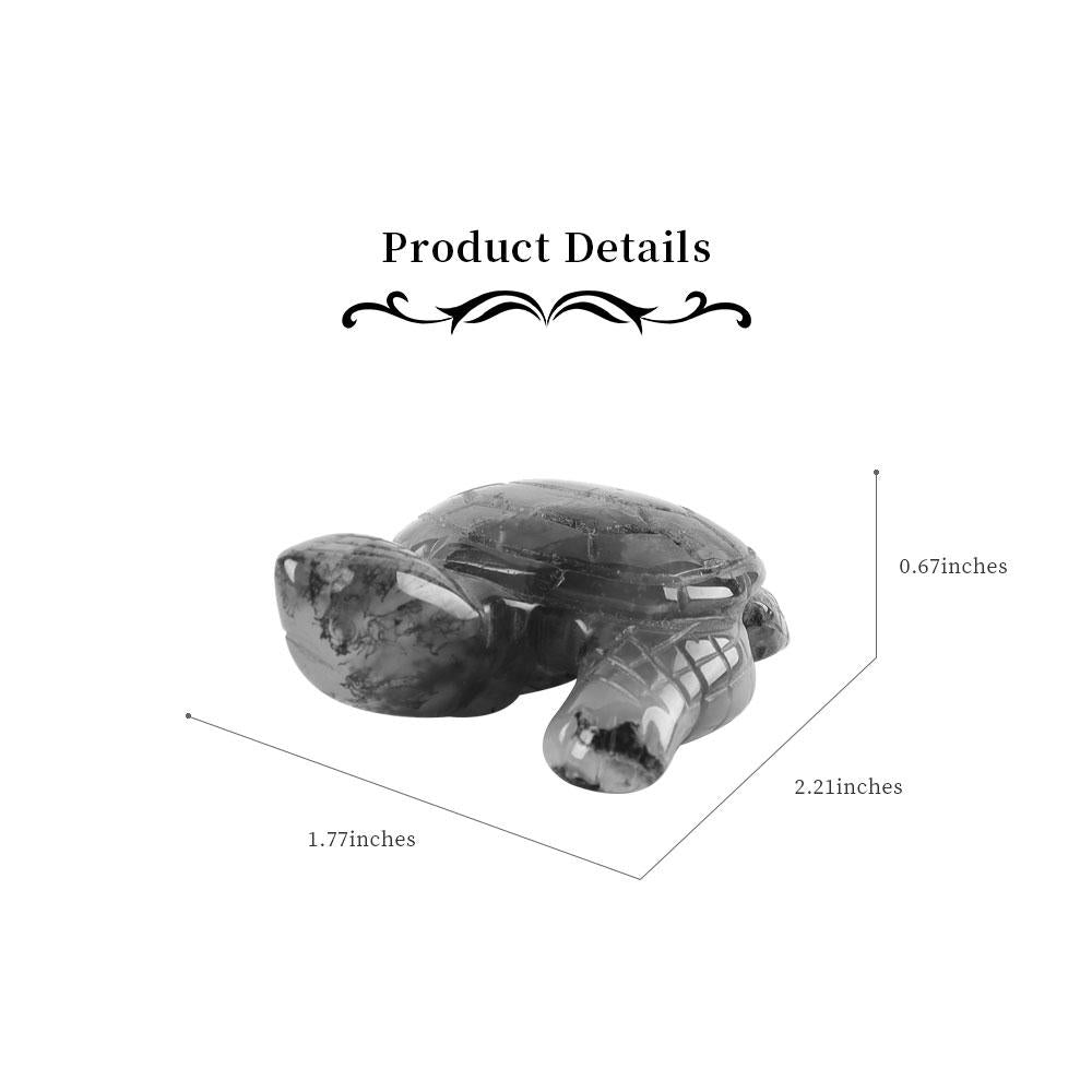 Crystal Carving Moss Agate Turtle Figurine Animal Bulk Best Crystal Wholesalers