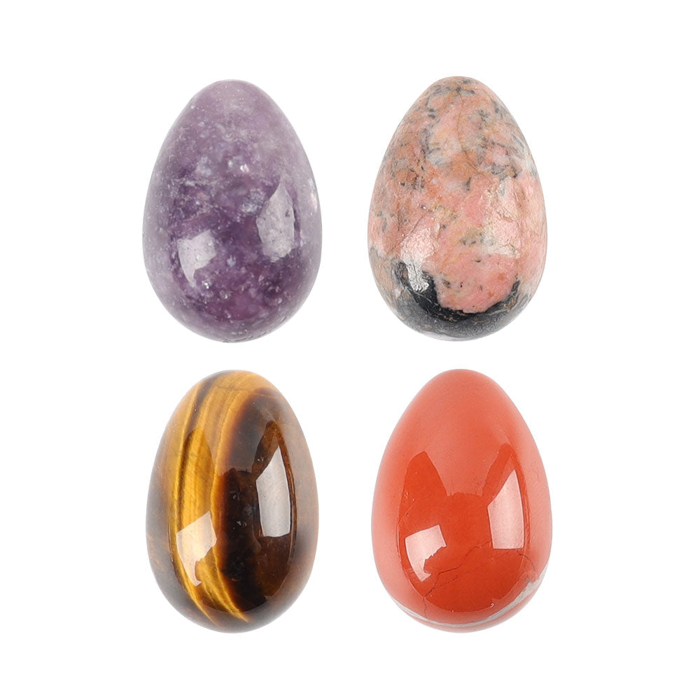 20mm Mini Egg Shape Crystal Palm Stone Best Crystal Wholesalers Clear Quartz Opalite Aventurine Black Obsidian Lepidolite Red Jasper Tiger Eye Rhodonite