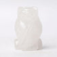 2.0" Clear Quartz Owl Figurine Crystal Carvings