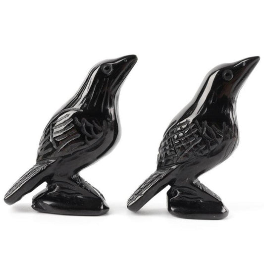 Black Obsidian Crystal Carving Animal Bulk Crow Free Form Best Crystal Wholesalers