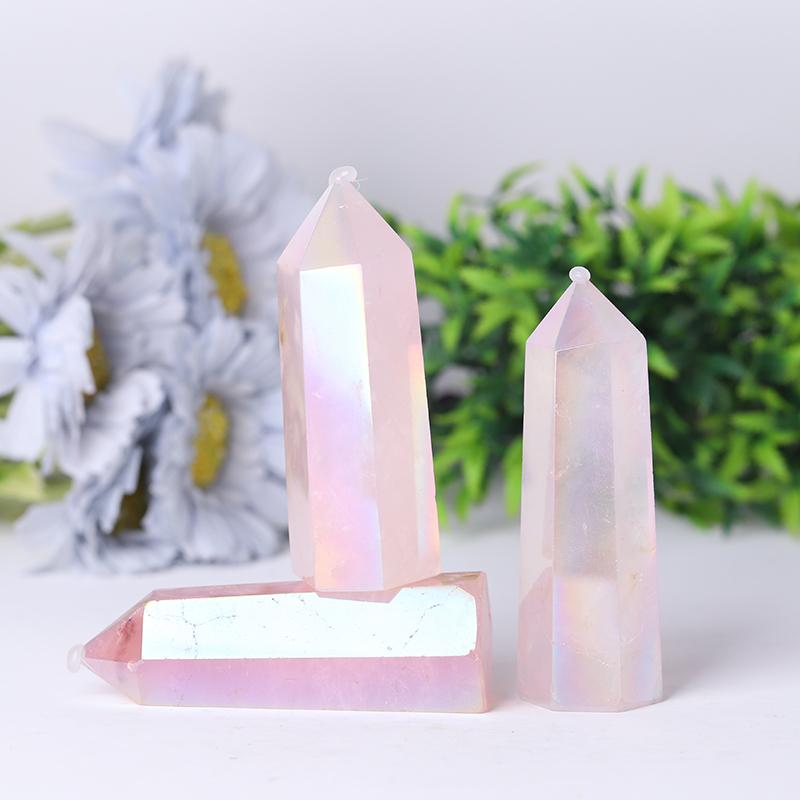 Angel Aura Rose Quartz Towers Points Bulk Best Crystal Wholesalers