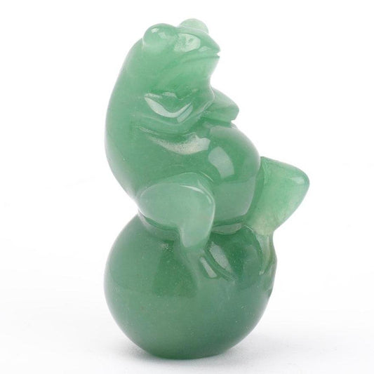 Green Aventurine Crystal Carving Frog Animal Bulk Best Crystal Wholesalers