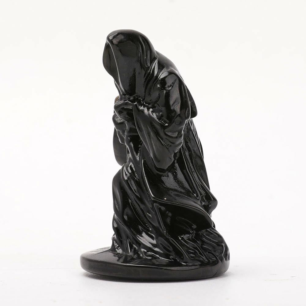 3" Black Obsidian Grim Reaper Carvings