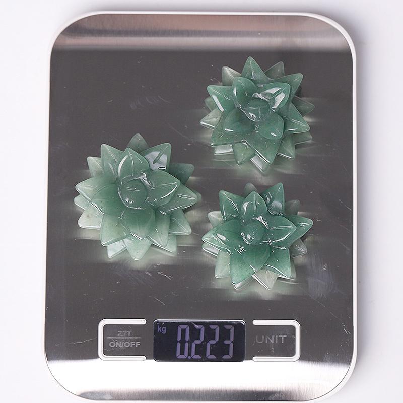 2" Green Aventurine Flower Crystal Carving Plants Bulk Best Crystal Wholesalers