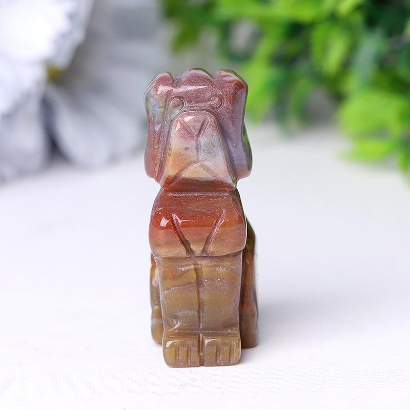 Ocean Jasper Carving Dogs for Sale Crystal Gift Animal Bulk Best Crystal Wholesalers