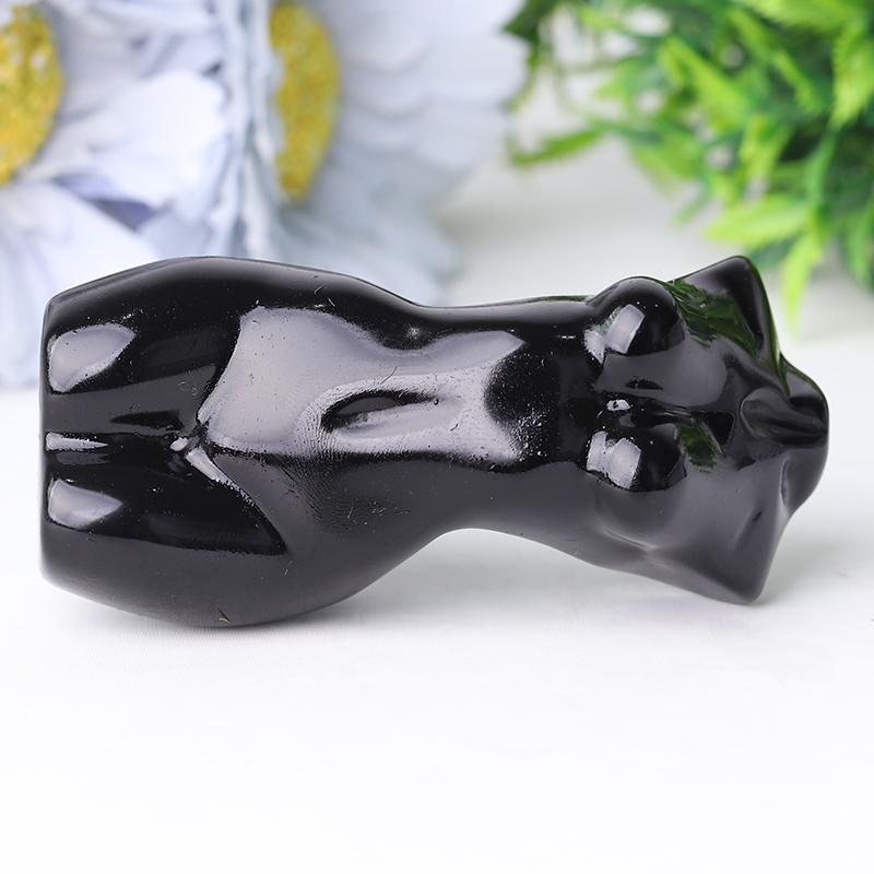 3" Black Obsidian Woman Model Body Crystal Carvings Best Crystal Wholesalers