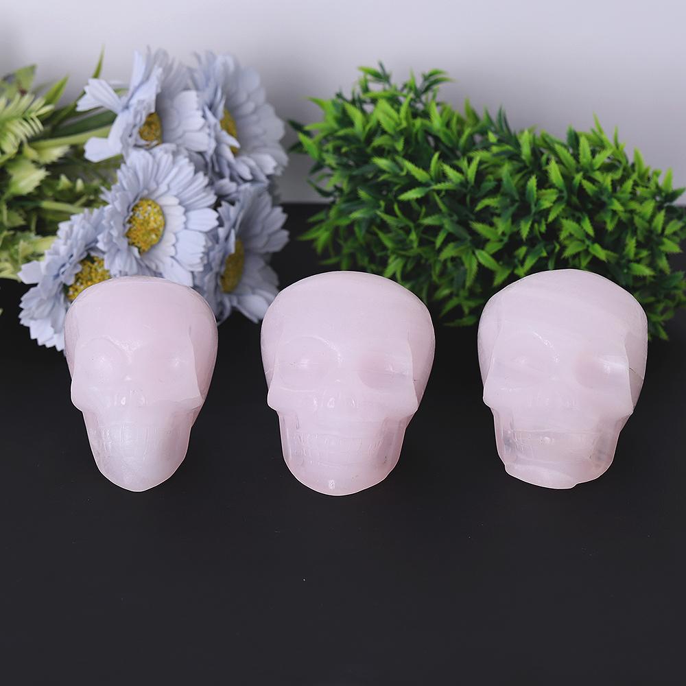 Pink Afghan Crystal Skull Carvings Best Crystal Wholesalers