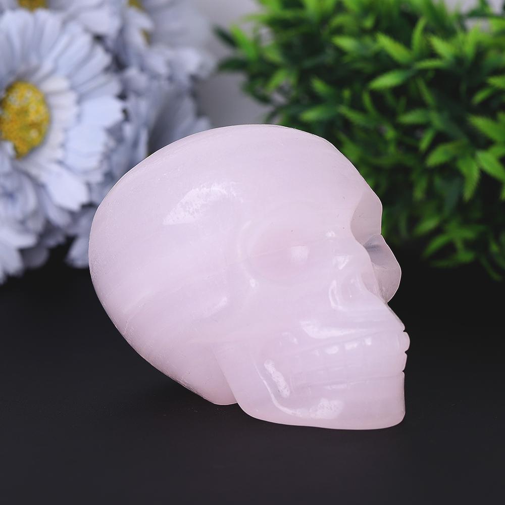 Pink Afghan Crystal Skull Carvings Best Crystal Wholesalers