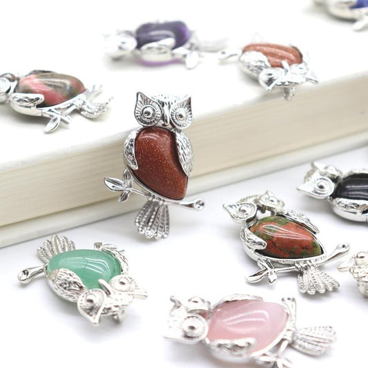 Crystal Stone Owl Pendants Best Crystal Wholesalers