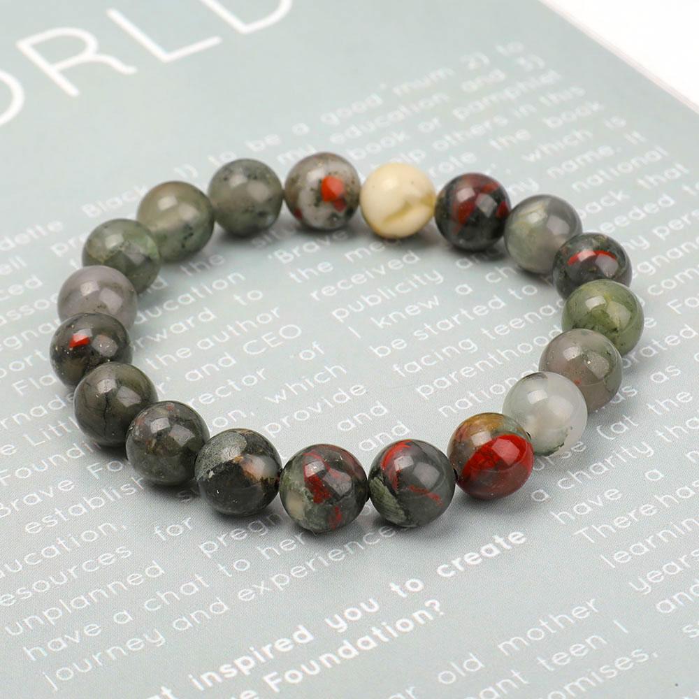 10mm Blood Stone Bracelet Best Crystal Wholesalers