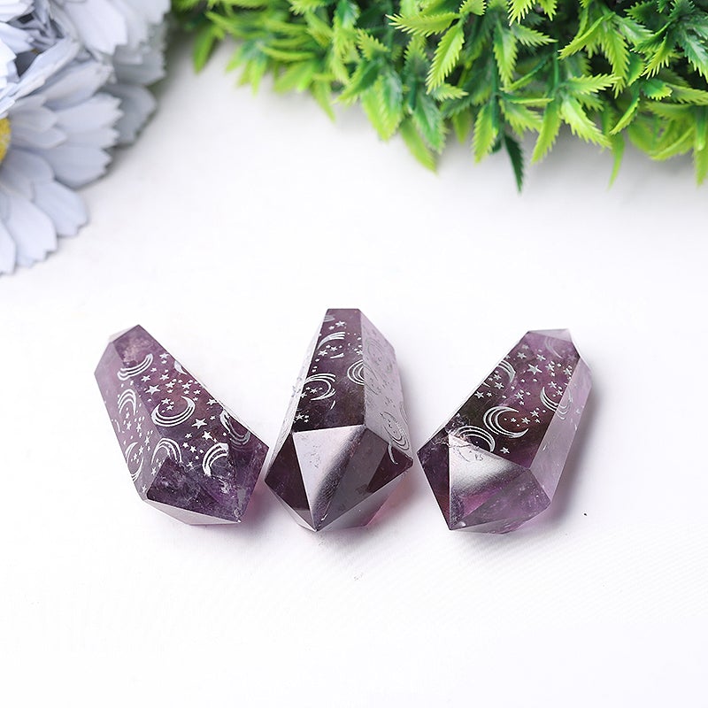 2.5" Amethyst Double Terminated Towers Points Bulk Best Crystal Wholesalers