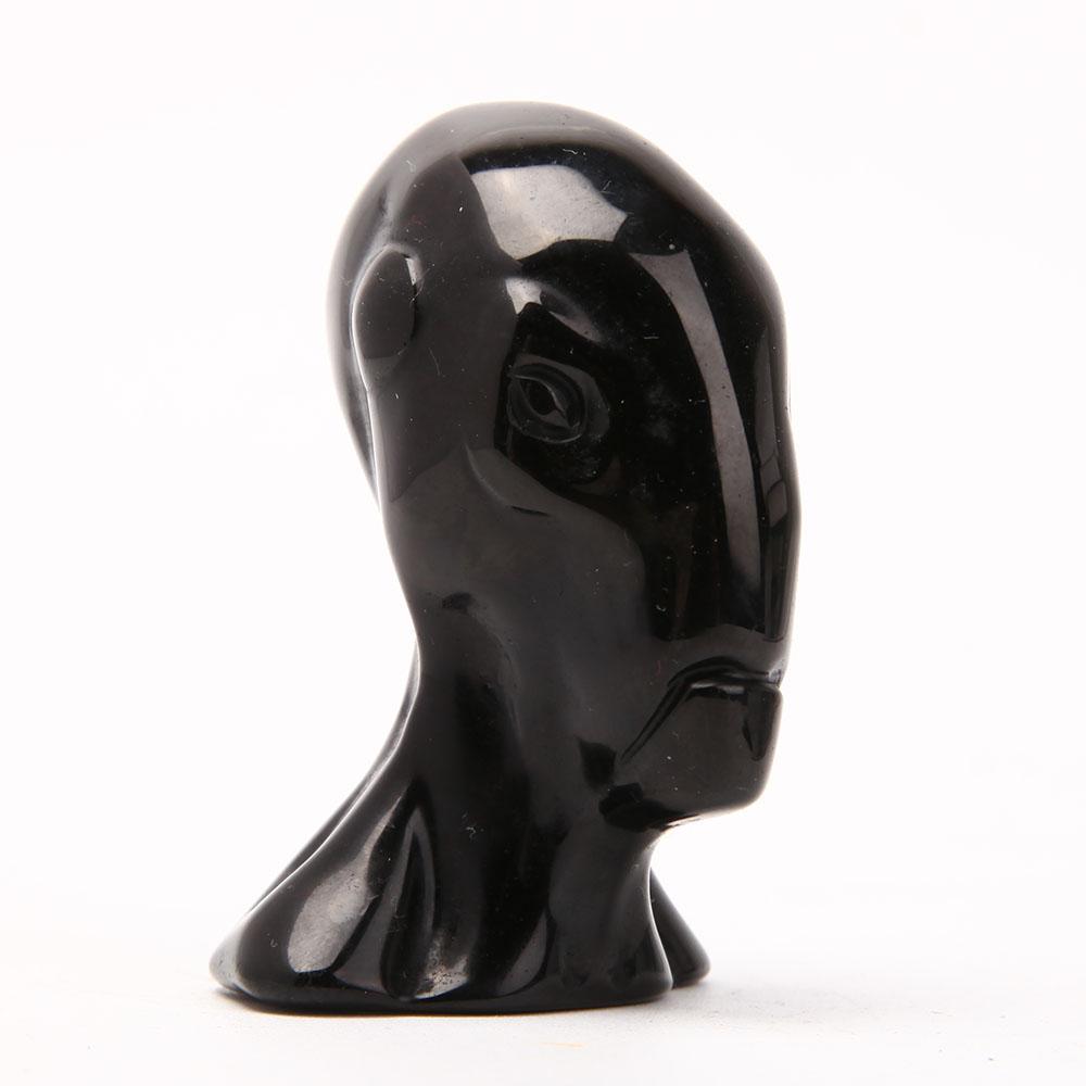 Black Obsidian Alien Carvings