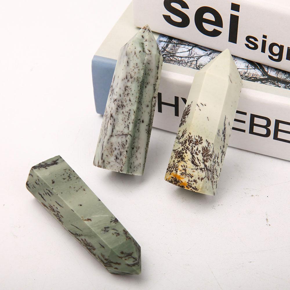 Set of 3 Grass Jasper Towers Points Bulk Best Crystal Wholesalers