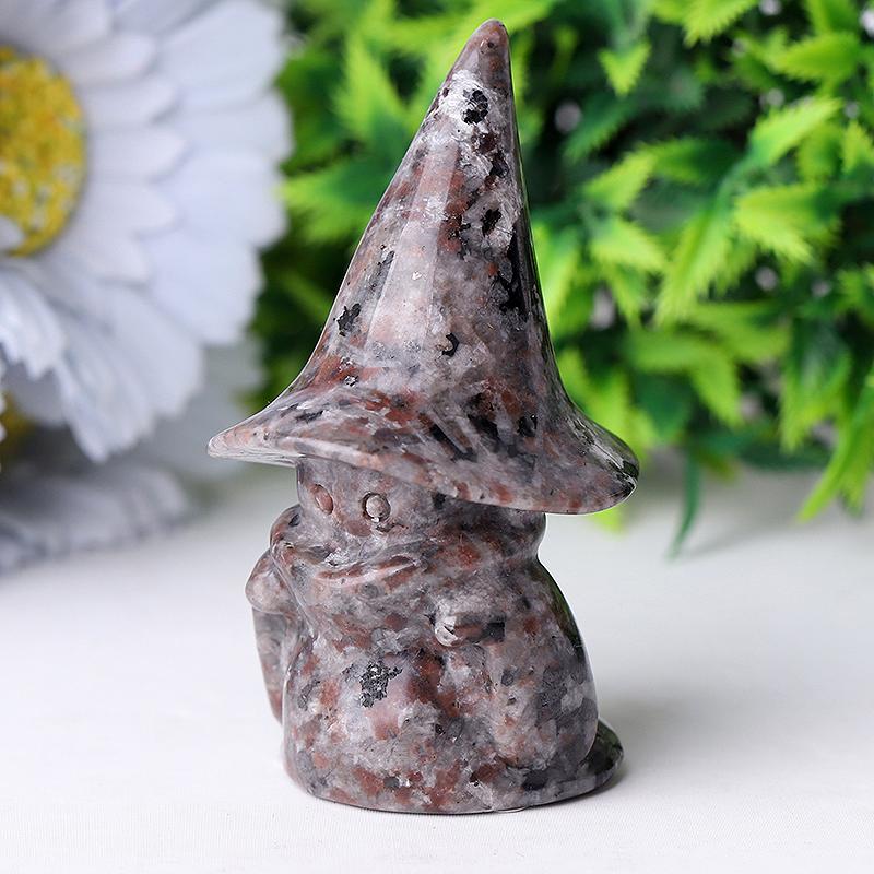 3" Yooperlite Baby Witch Wizard Crystal Carvings for Halloween Best Crystal Wholesalers